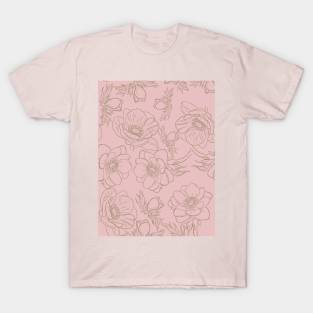 flower on pink T-Shirt